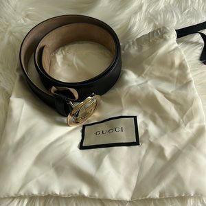 Black and Gold Gucci Belt